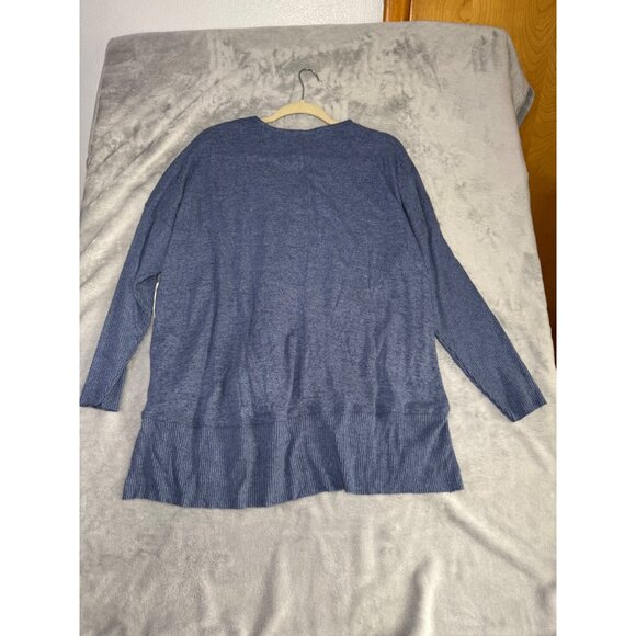 Style & Co Womens 1X Blue V-Neck Long Sleeve Sweater Top  Viscose & Polyester - Picture 13 of 16
